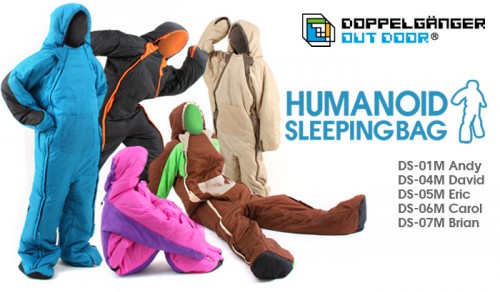 着たまま動ける寝袋「HUMANOID SLEEPINGBAG」