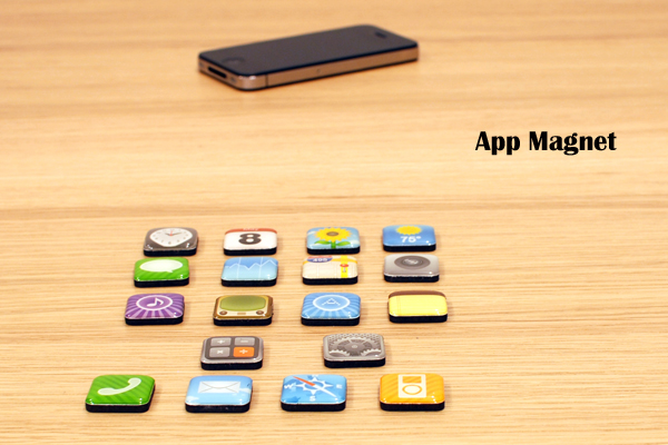 iPhoneのアイコンみたいなマグネット「App Magnets」