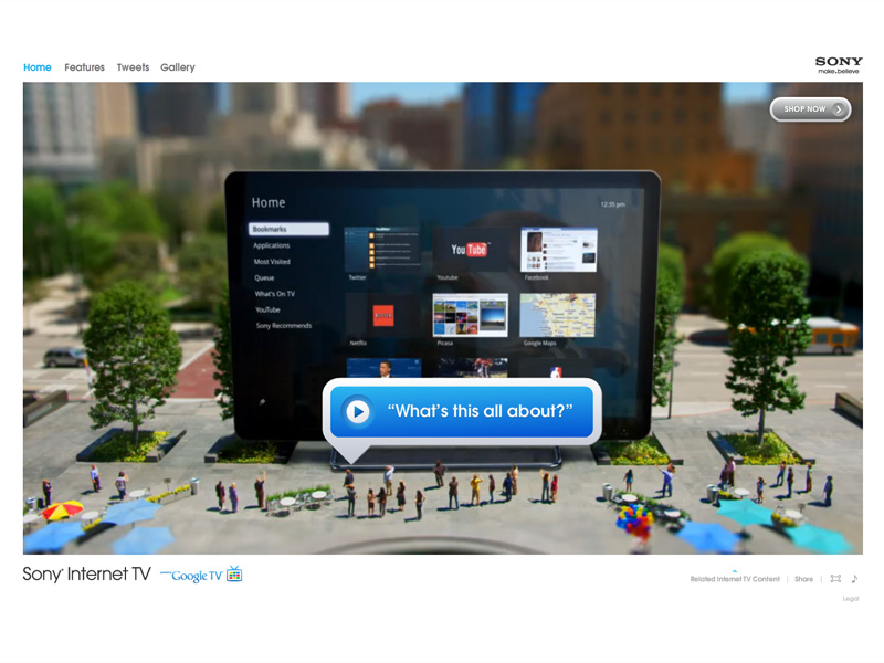 街中に巨大なTV「Sony Internet TV」